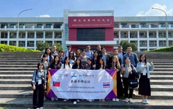 1_泰籍華師初來乍到，由臺泰人才循環基地的同仁帶領遊覽屏科大校園