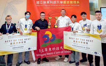 餐旅管理系參加「第八屆TCAC台灣國際廚藝美食挑戰賽」奪下3面金牌、3面銀牌、4面銅牌及2項佳作共計12面獎牌的佳績